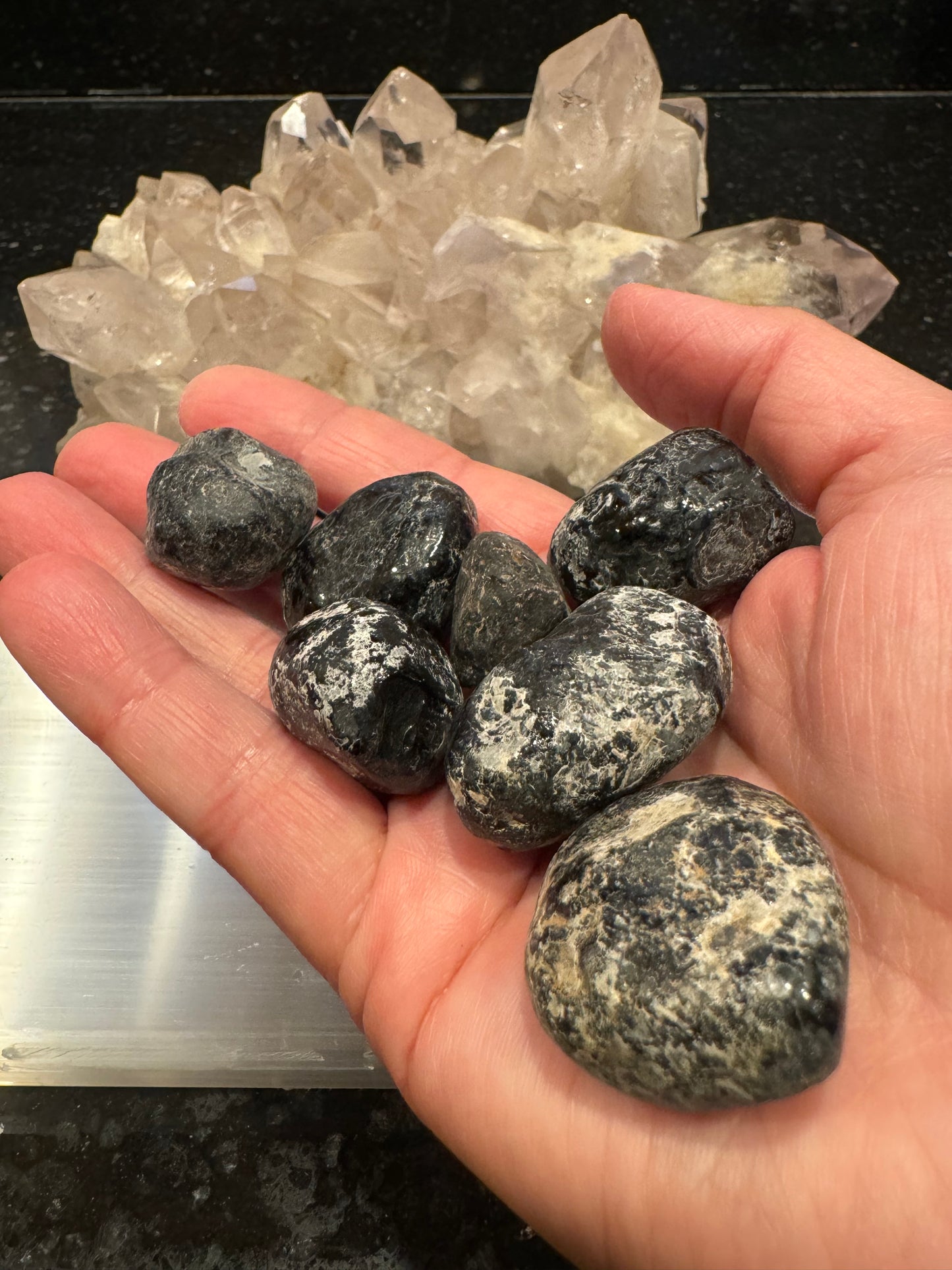 Apache Tears Crystal Set of 6