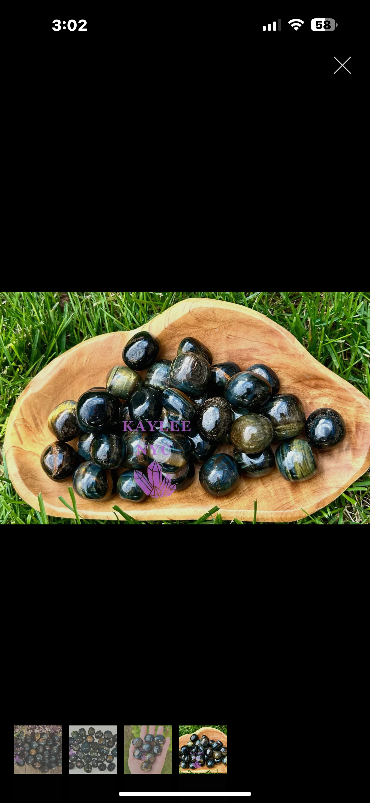 Blue Tiger Eye Tumble Healing 3 Pieces