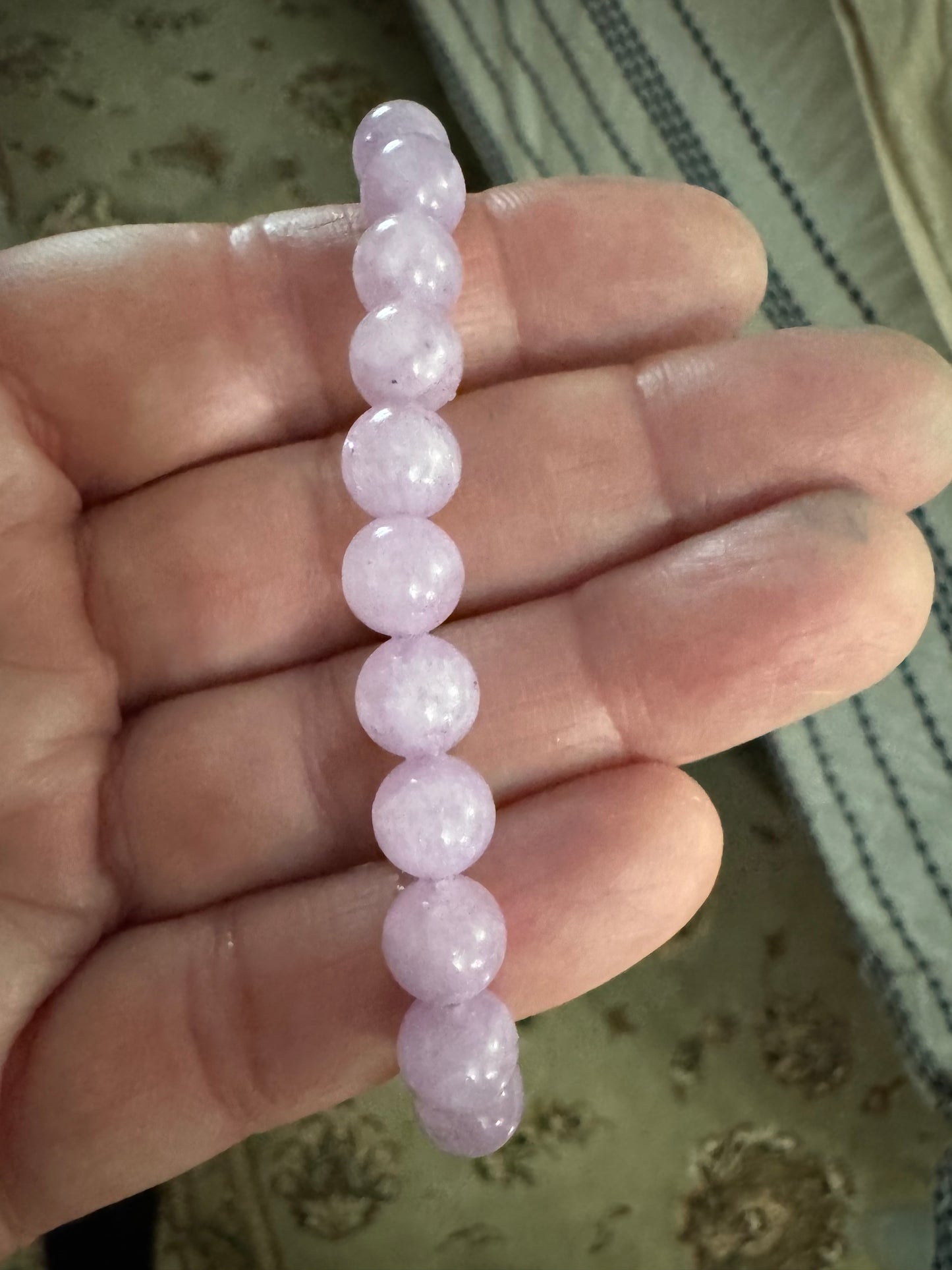 Natural Lavender Jade 8mm Crystal Bracelet