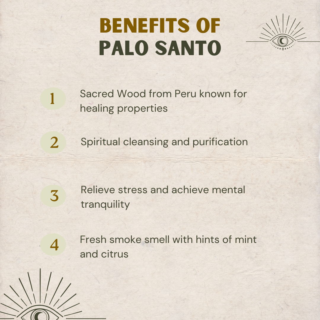 Incense Palo Santo Sticks Peru, 6 units natural smudging