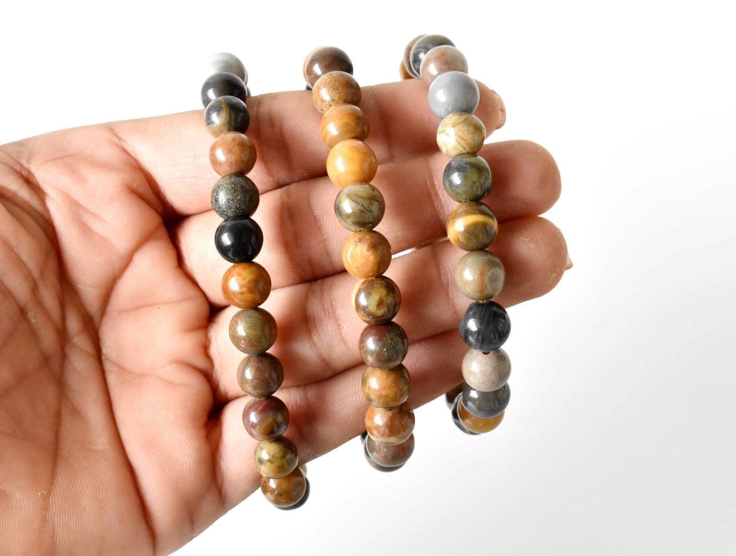 Petrified Wood Crystal Bracelet 6mm and 8mm