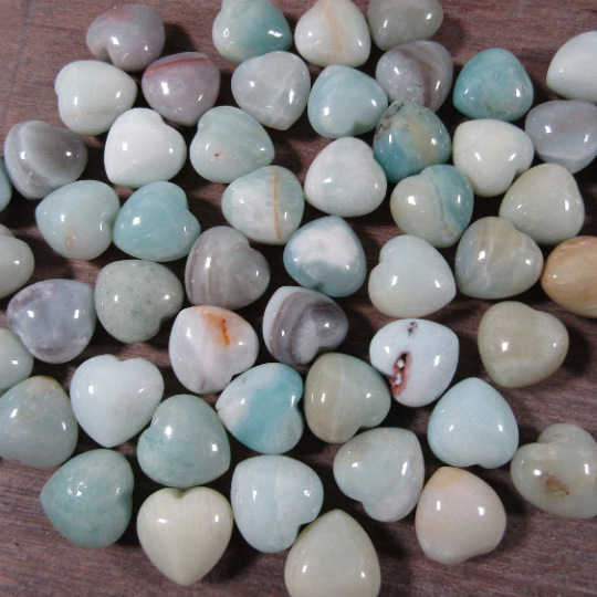 Gemstone Heart Carvings 20mm – Bulk Crystal Heart Stones