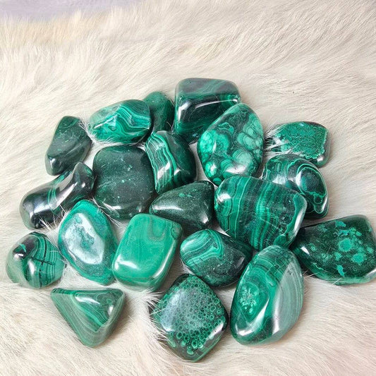 Malachite Crystal Tumbles 2 Pieces
