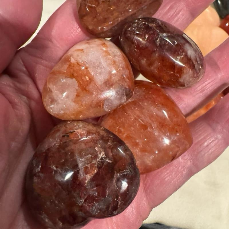 Crystal Hearts About 1 inch - 3 Pieces Choice of carnelian or labradorite or orange calcite or fire quartz or amazonite