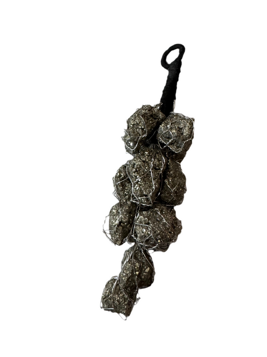 Raw Pyrite Abundance Manifesting Cluster Crystal  Hanger