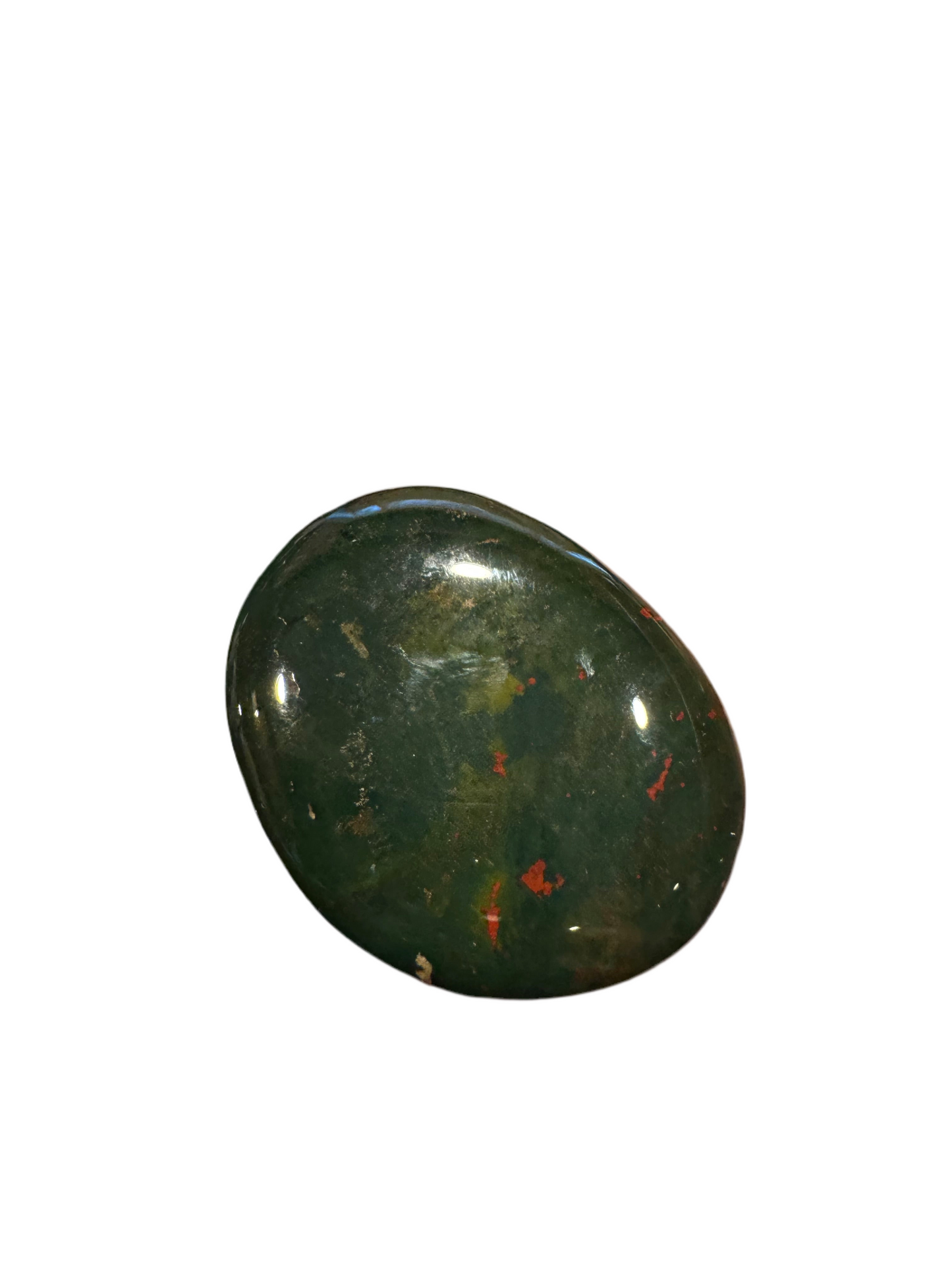 Bloodstone Flat Crystal Smooth Stone