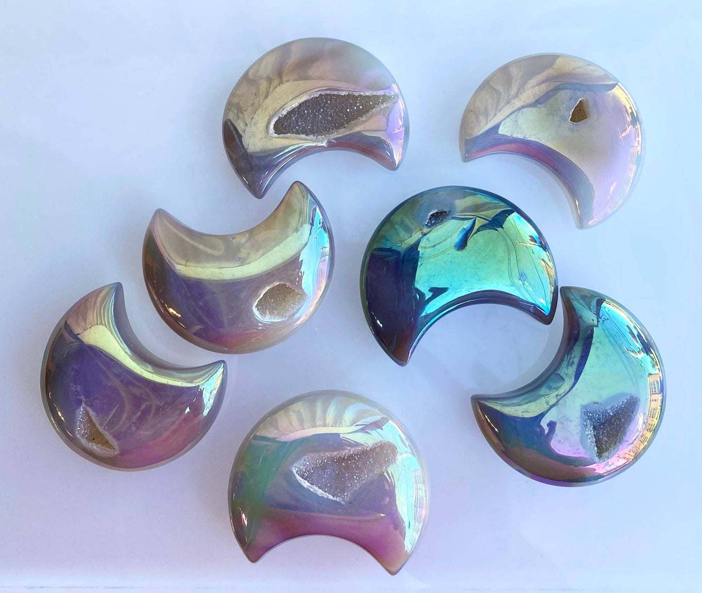 Wholesale Lot 1 lb Angel Aura Agate Moon Crystal Healing