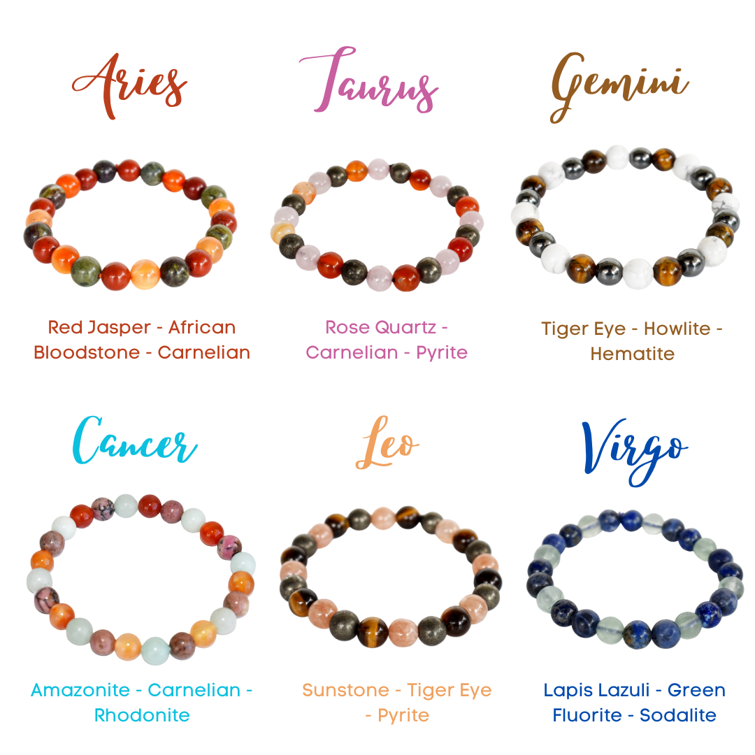 Crystal Zodiac Bracelet- Crystal Combinations For Your Birth Sign