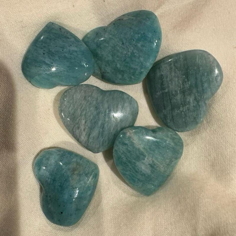 Crystal Hearts About 1 inch - 3 Pieces Choice of carnelian or labradorite or orange calcite or fire quartz or amazonite