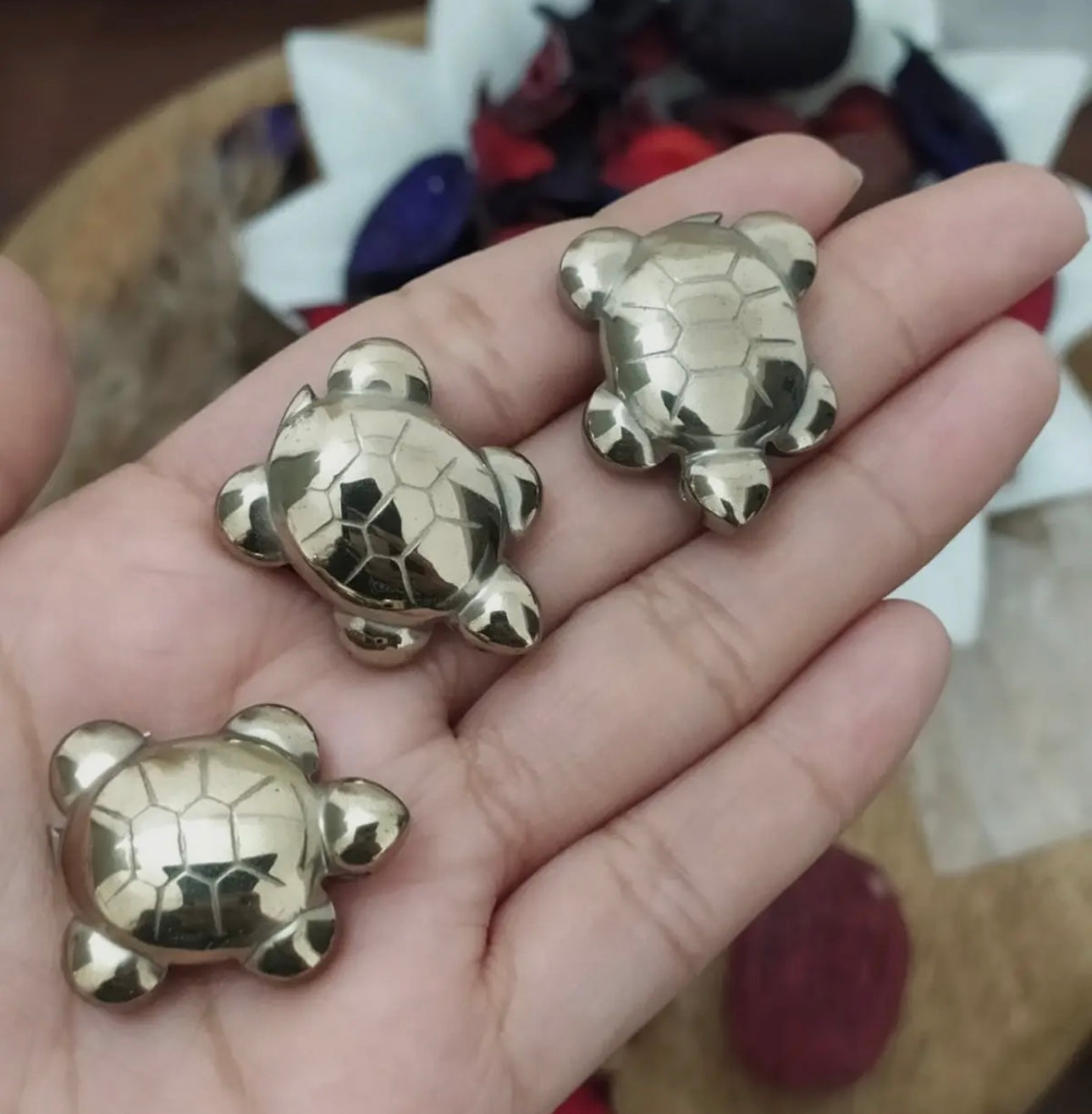 Pyrite Turtle Figure