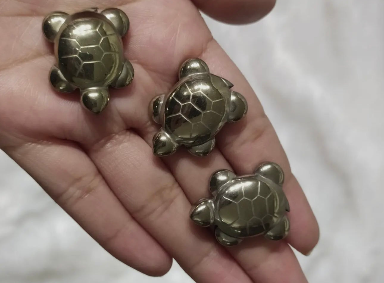 Pyrite Turtle Figure