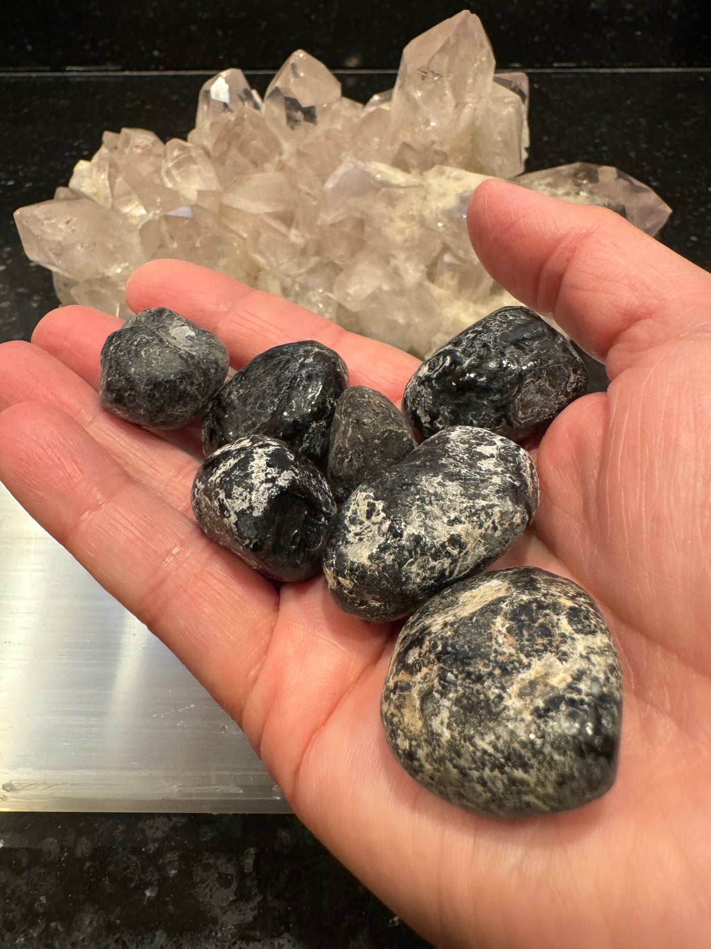 Apache Tears Crystal Set of 6