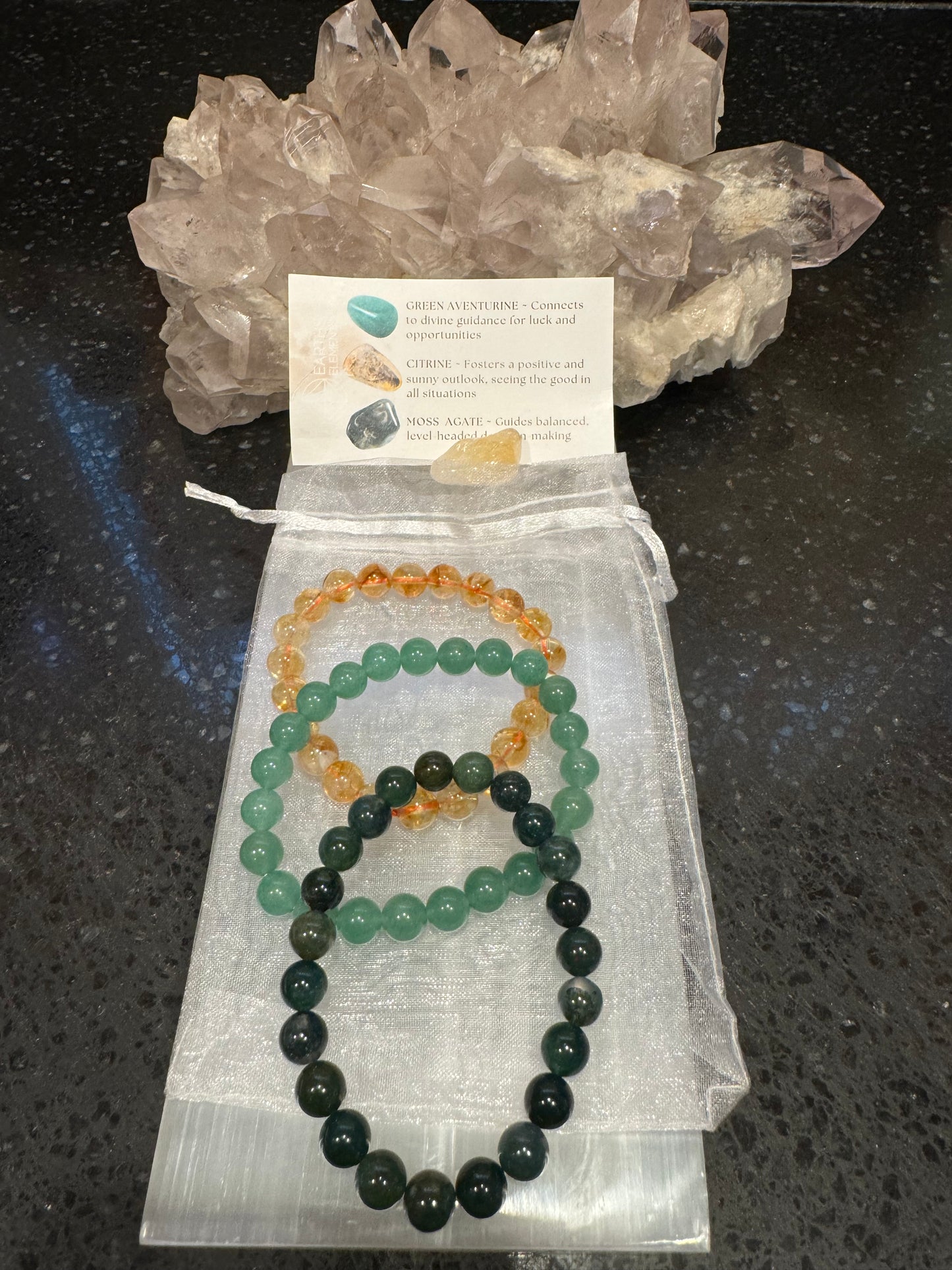 Abundance Manifesting Crystal Bracelet Set 8mm