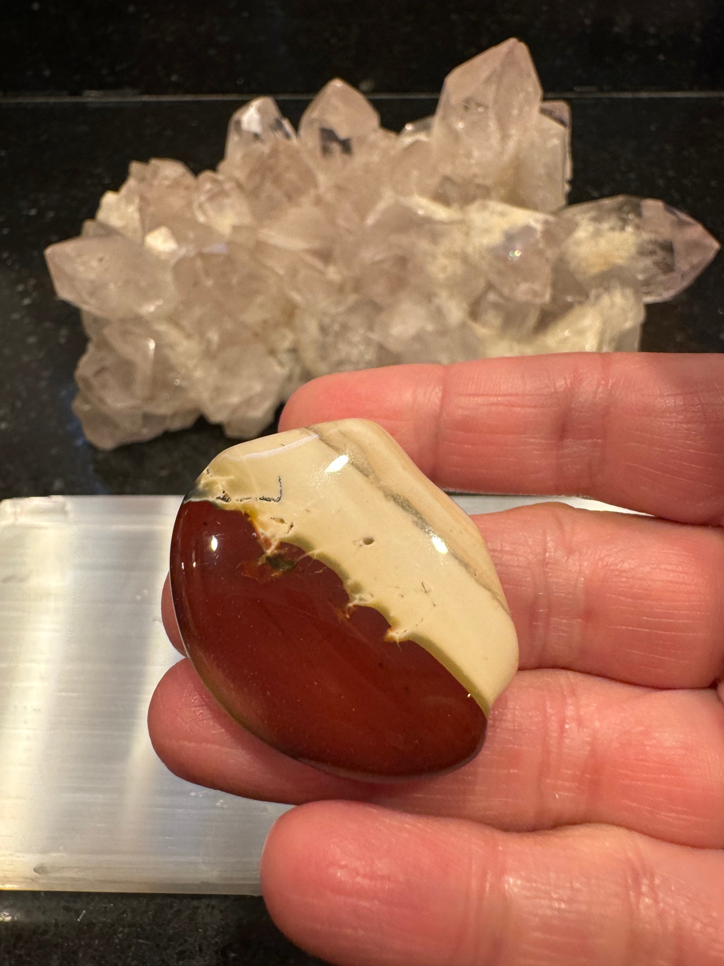 Mookaite Crystal Flat Smooth Stone