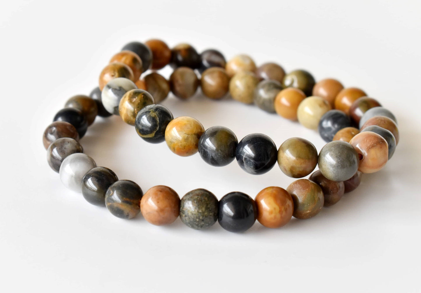 Petrified Wood Crystal Bracelet 6mm and 8mm