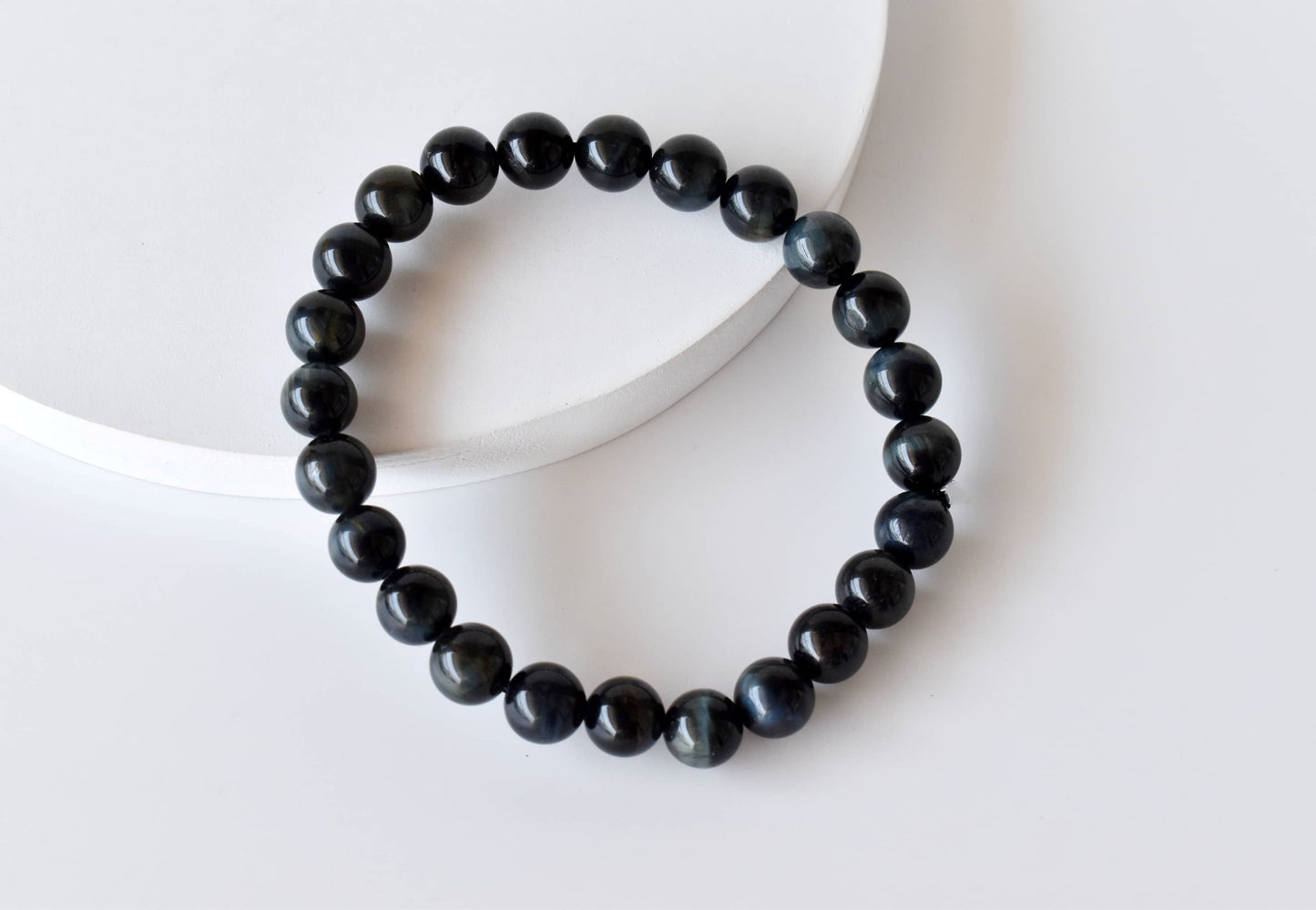 Blue Tiger Eye Crystal Bracelet 8mm