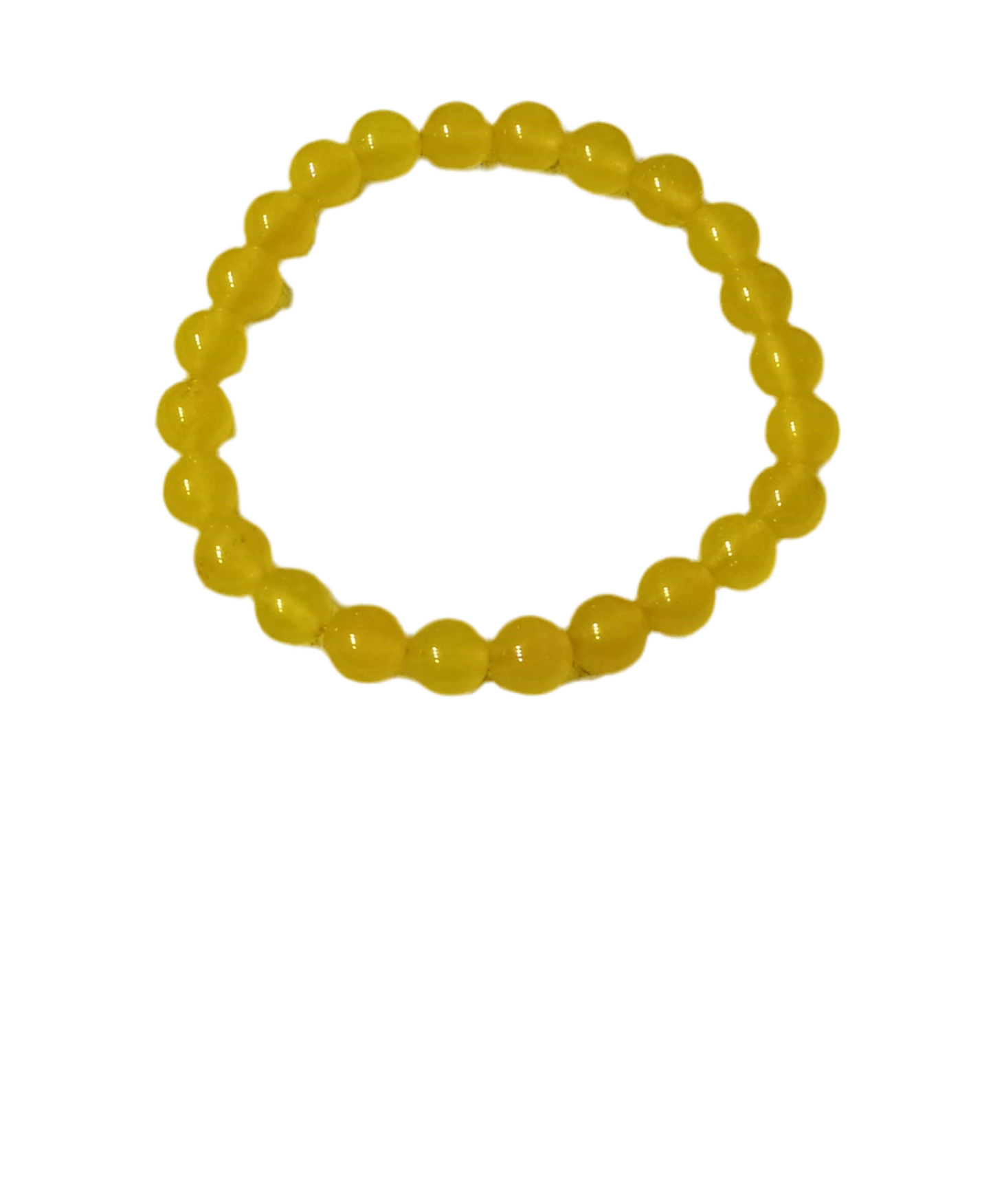 Round Beads Bracelet | Yellow Jade | Gemstone Bracelet