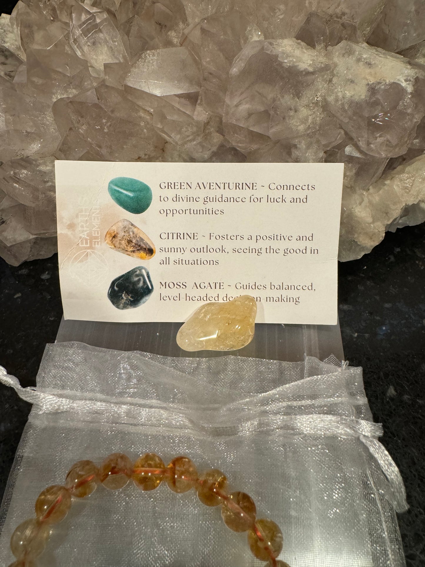 Abundance Manifesting Crystal Bracelet Set 8mm
