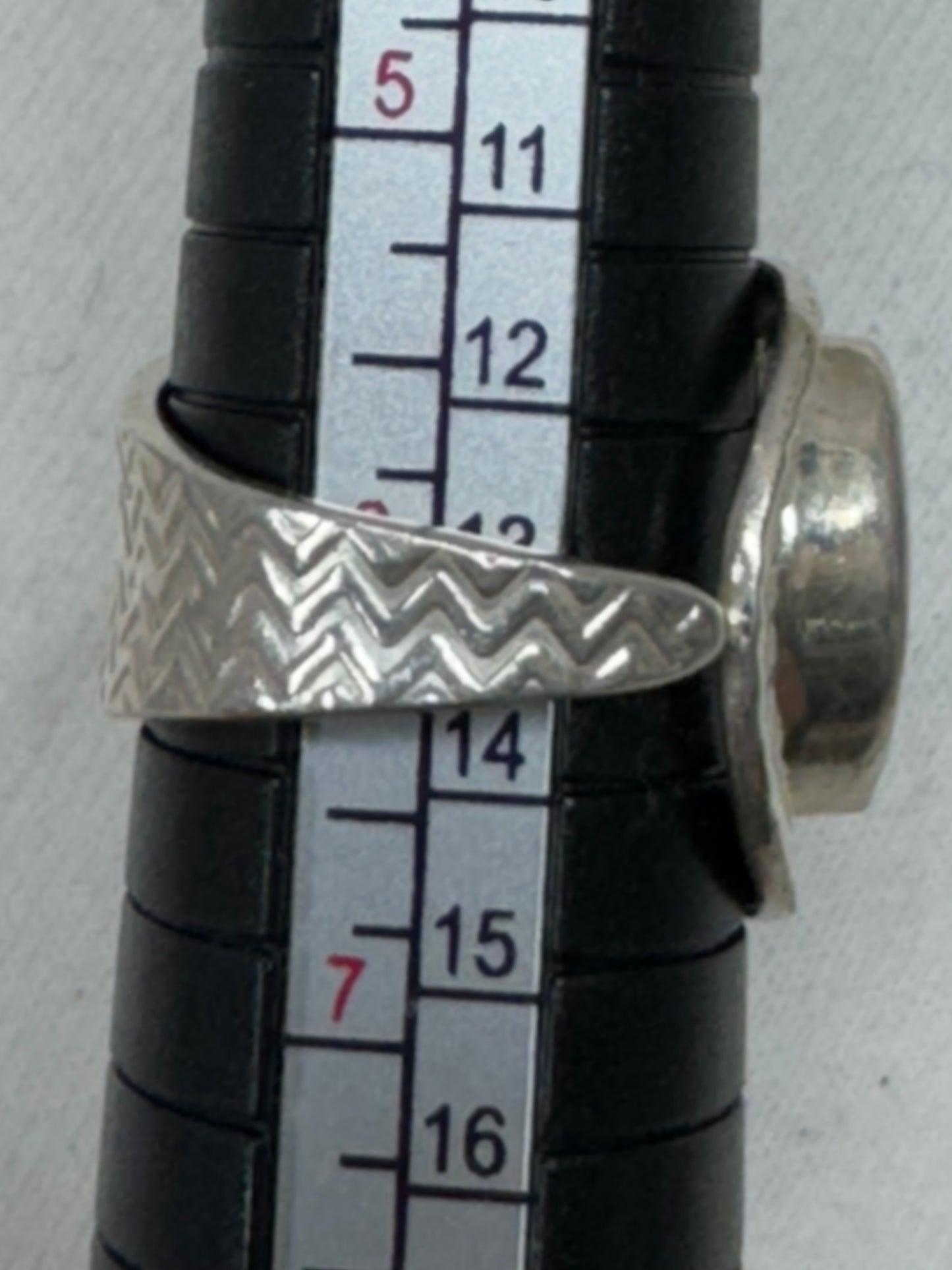 Aquamarine and Sterling Ring Size 6