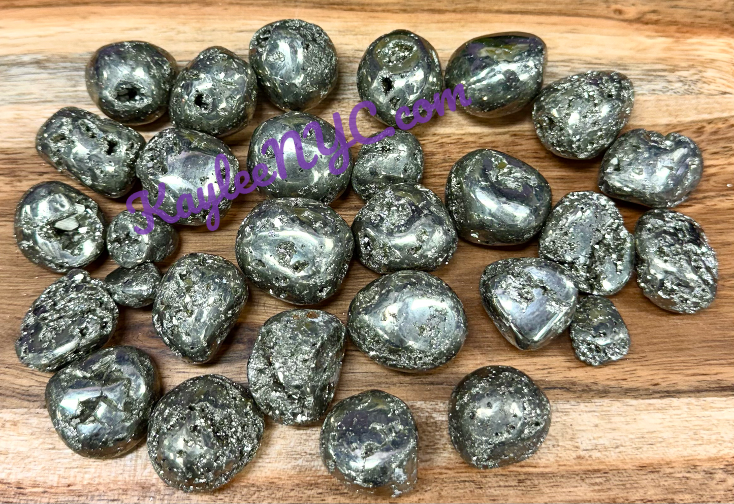 2 Lbs Natural Pyrite Tumble Healing Energy