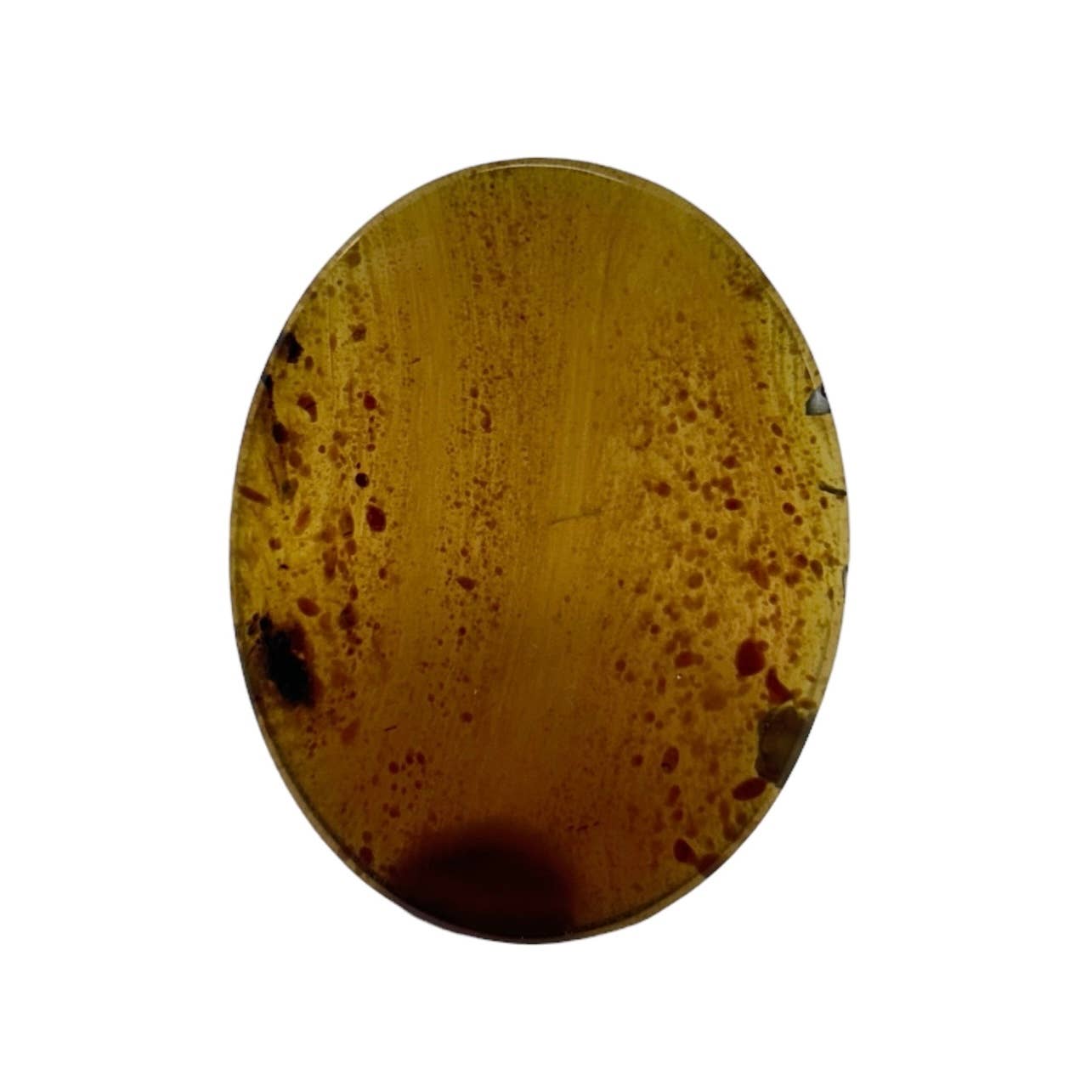 Amber Smooth Flat Palm Stone
