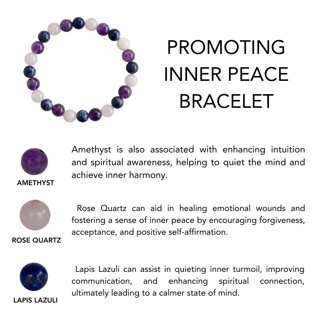 INNER PEACE Calm Crystal Healing Bracelet