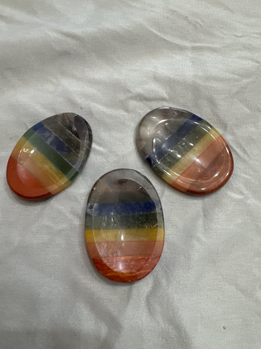 Chakra Worry Stone Crystal - calm balance and align