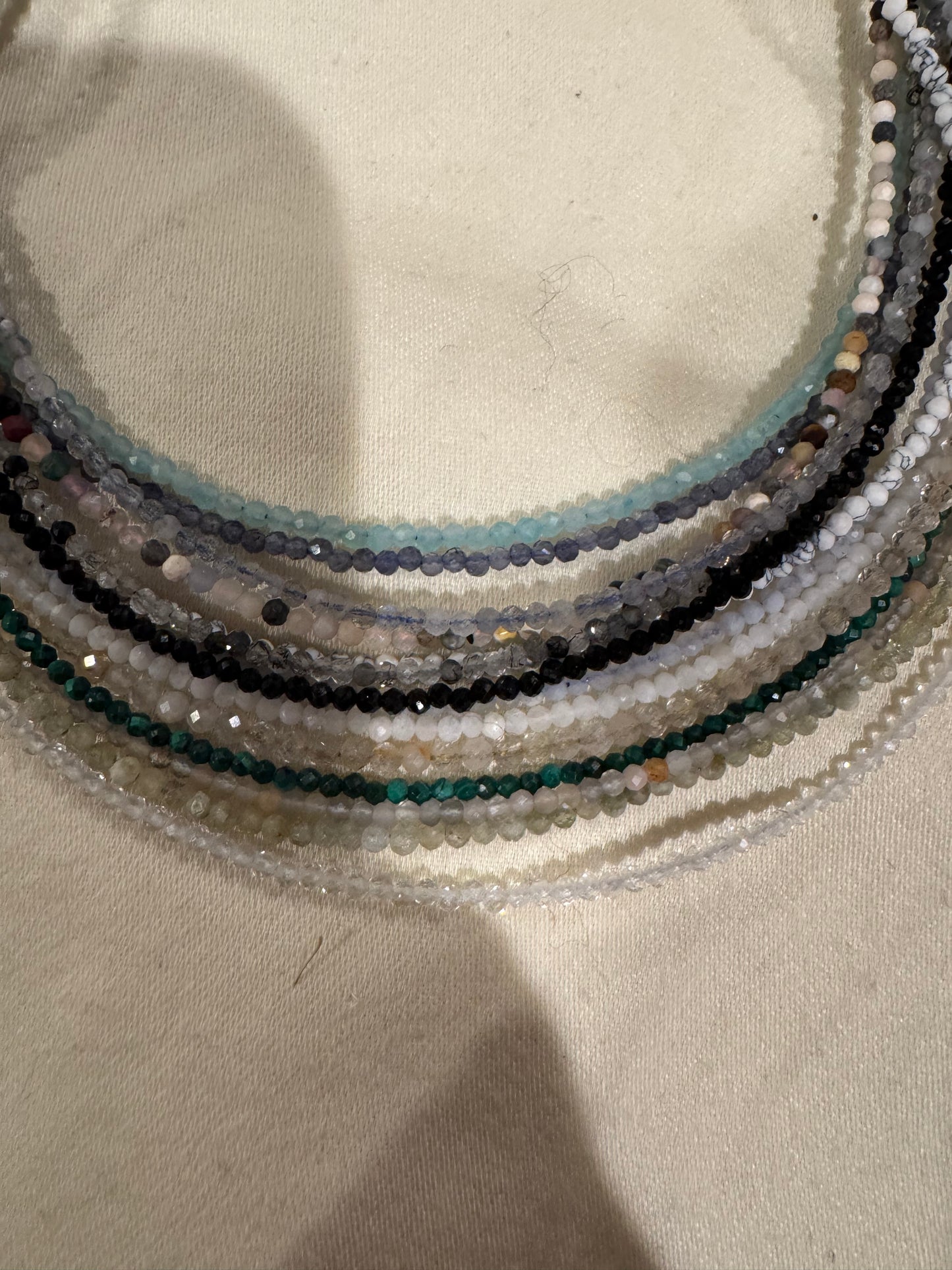 Dainty 2mm Crystal Necklace or Manifesting Trios