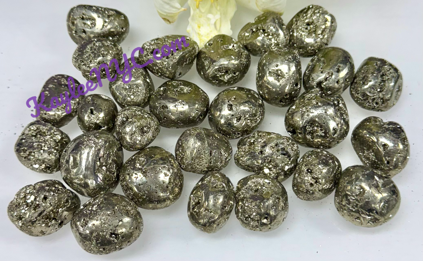 2 Lbs Natural Pyrite Tumble Healing Energy