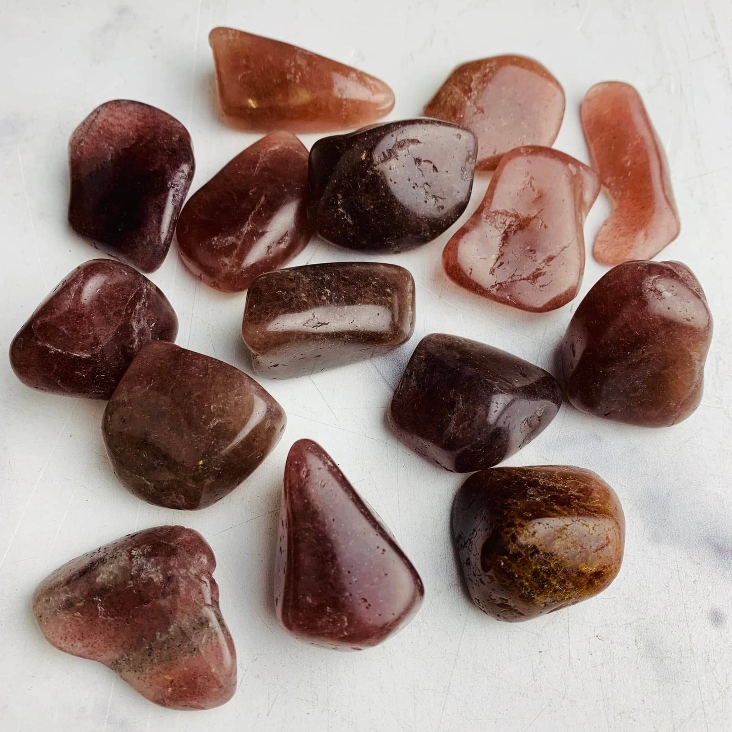 1 lb Tanzberry Quartz Tumbles ~ Polished Crystals