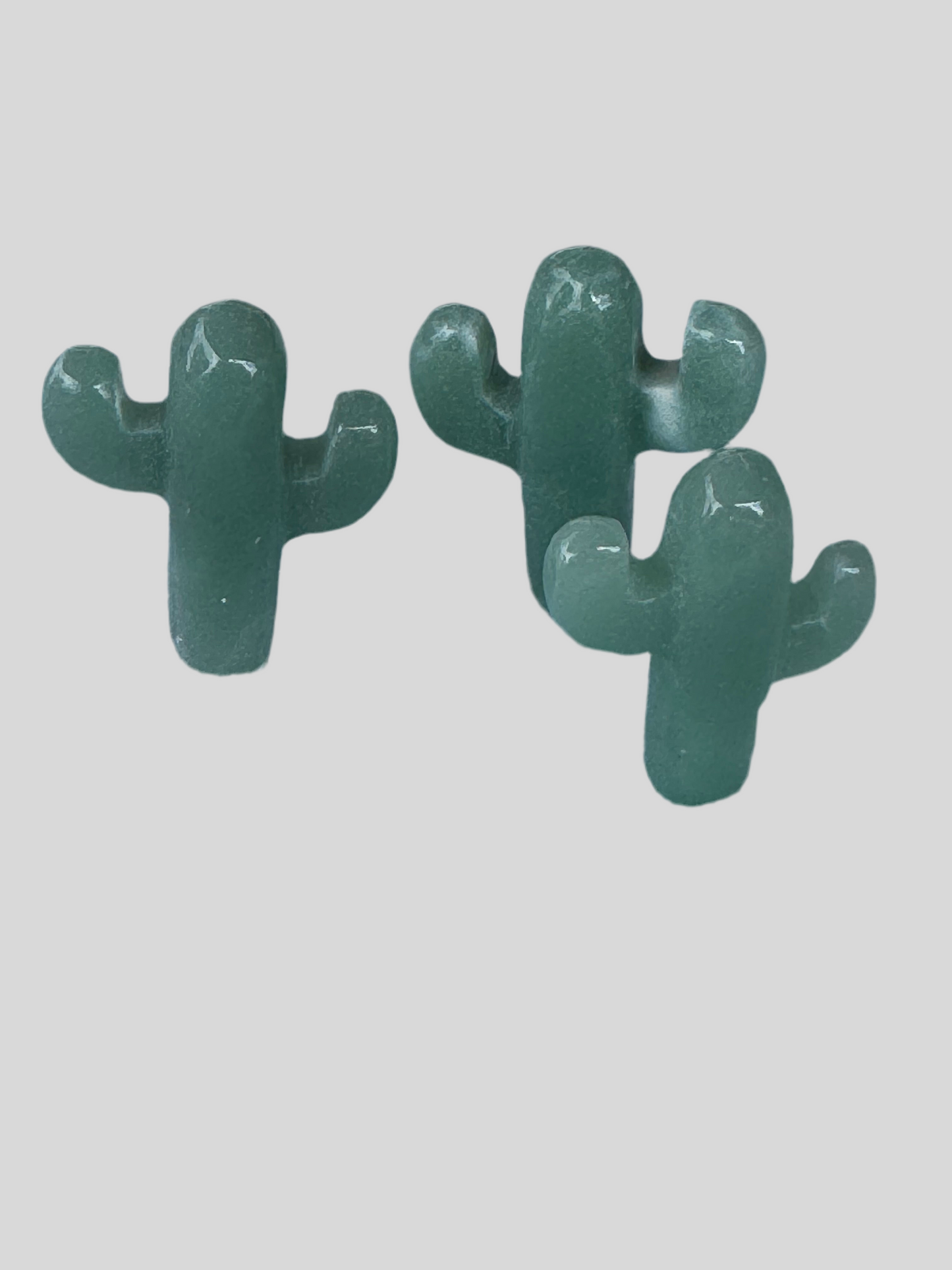 Green Aventurine Crystal Cactus Figure 1 Piece