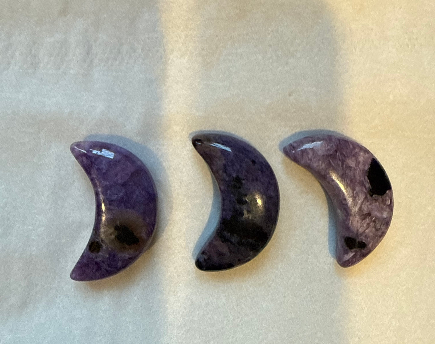 Charoite Crystal Pocket Crescent Moon 🌙