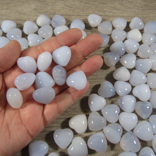 Gemstone Heart Carvings 20mm – Bulk Crystal Heart Stones