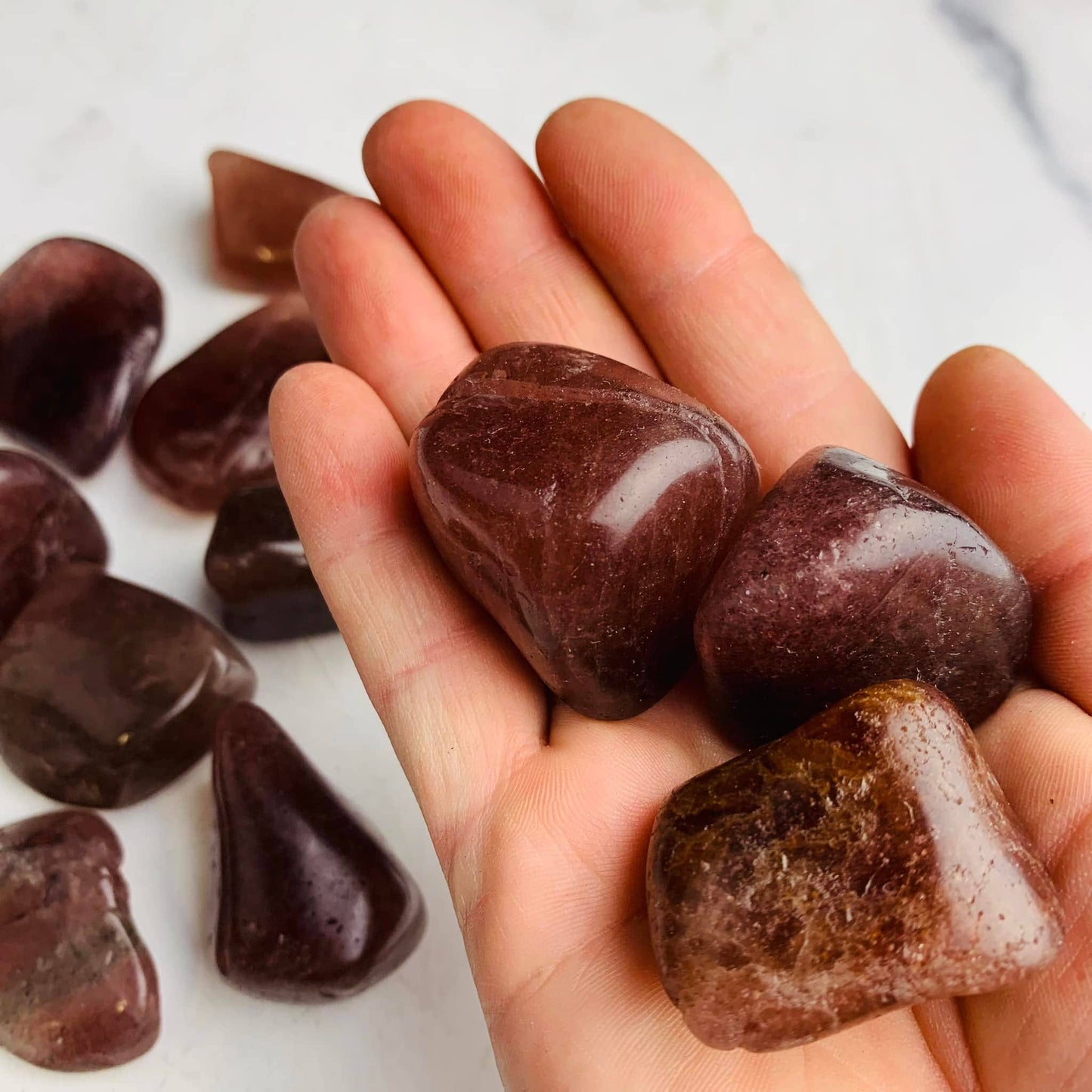 1 lb Tanzberry Quartz Tumbles ~ Polished Crystals