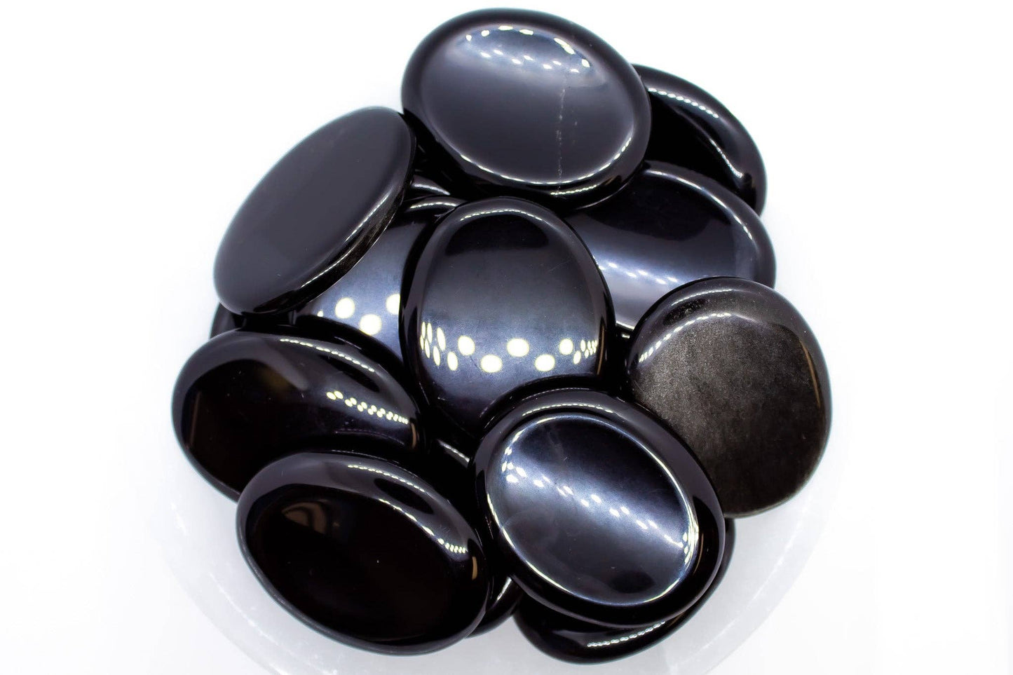 Black Obsidian Worry Stones 1Kg/ 2.20Lbs