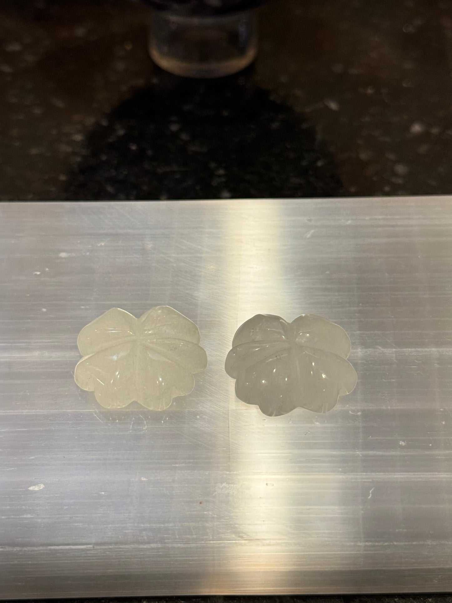 Clear Quartz Clover Set of 2