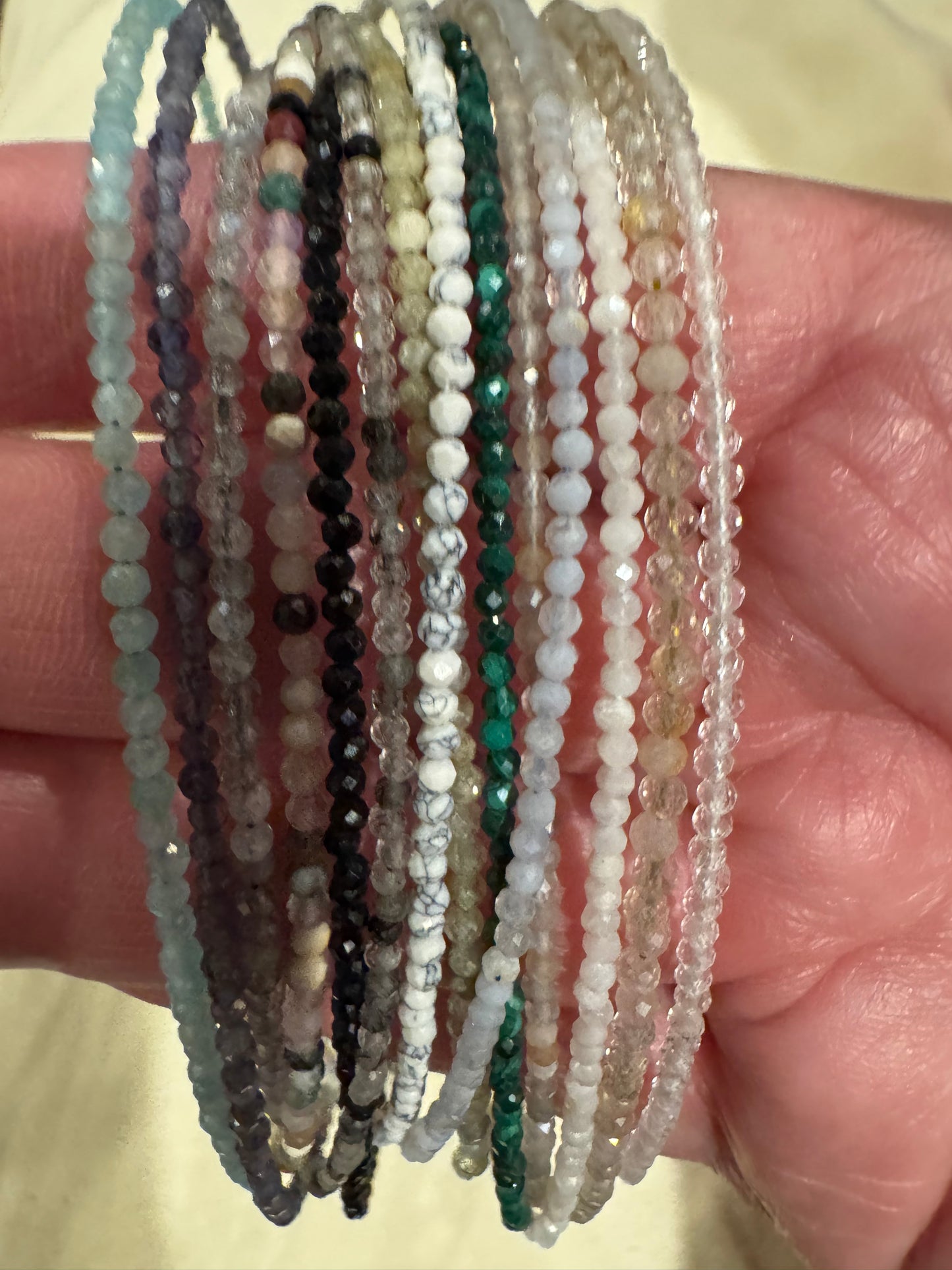 Dainty 2mm Crystal Necklace or Manifesting Trios