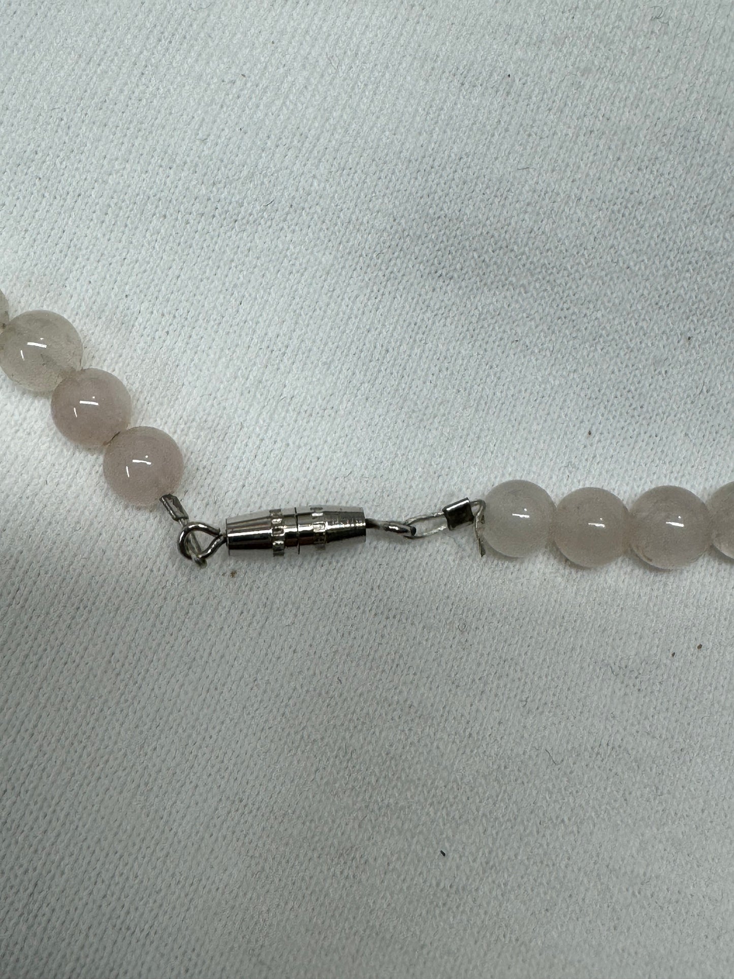 Carved Rose Quartz and Green Aventurine Necklace