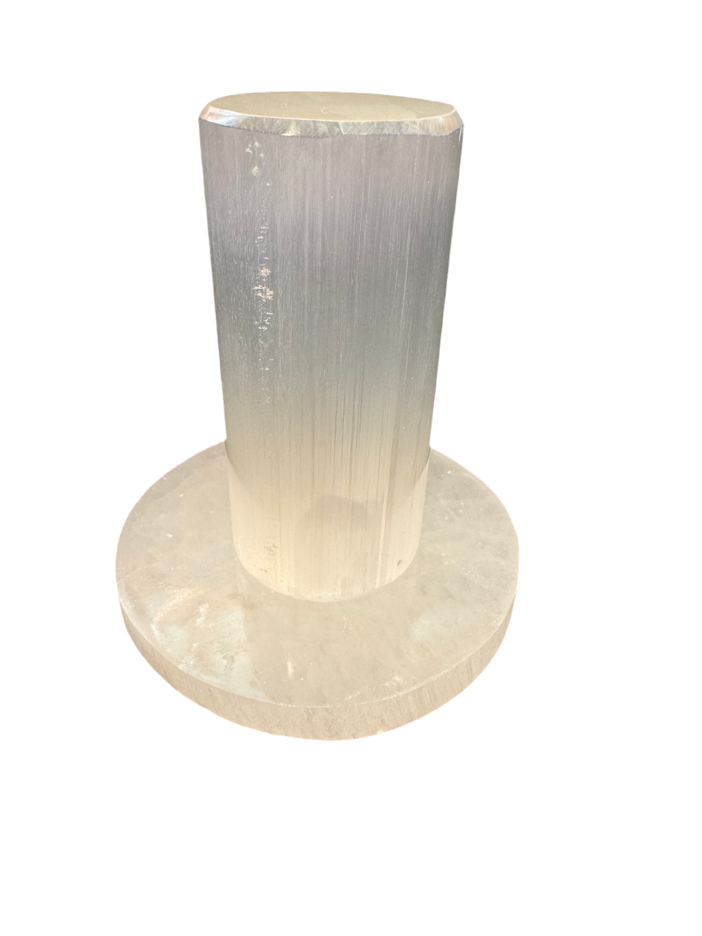 Selenite Crystal Charging Station 2 Piece Set Selenite Plate and Harmonizer