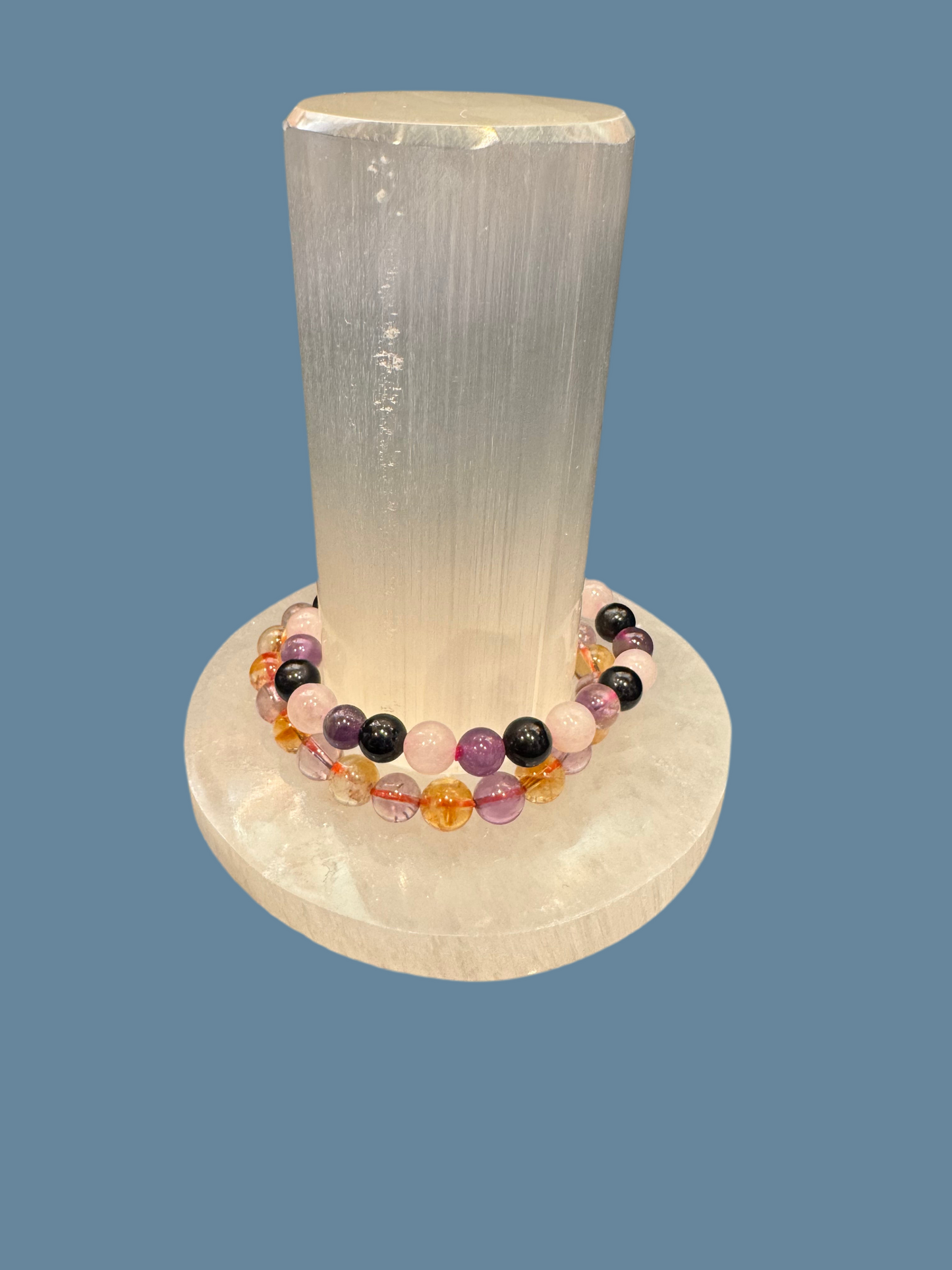Selenite Crystal Charging Station 2 Piece Set Selenite Plate and Harmonizer