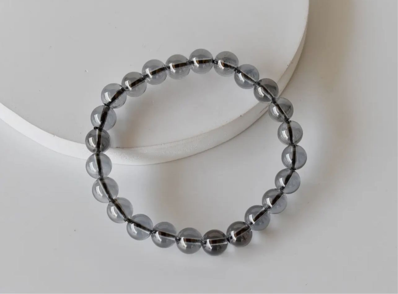Aura Quartz Smokey Quartz Bracelet - you are shielded protected and illuminated by light