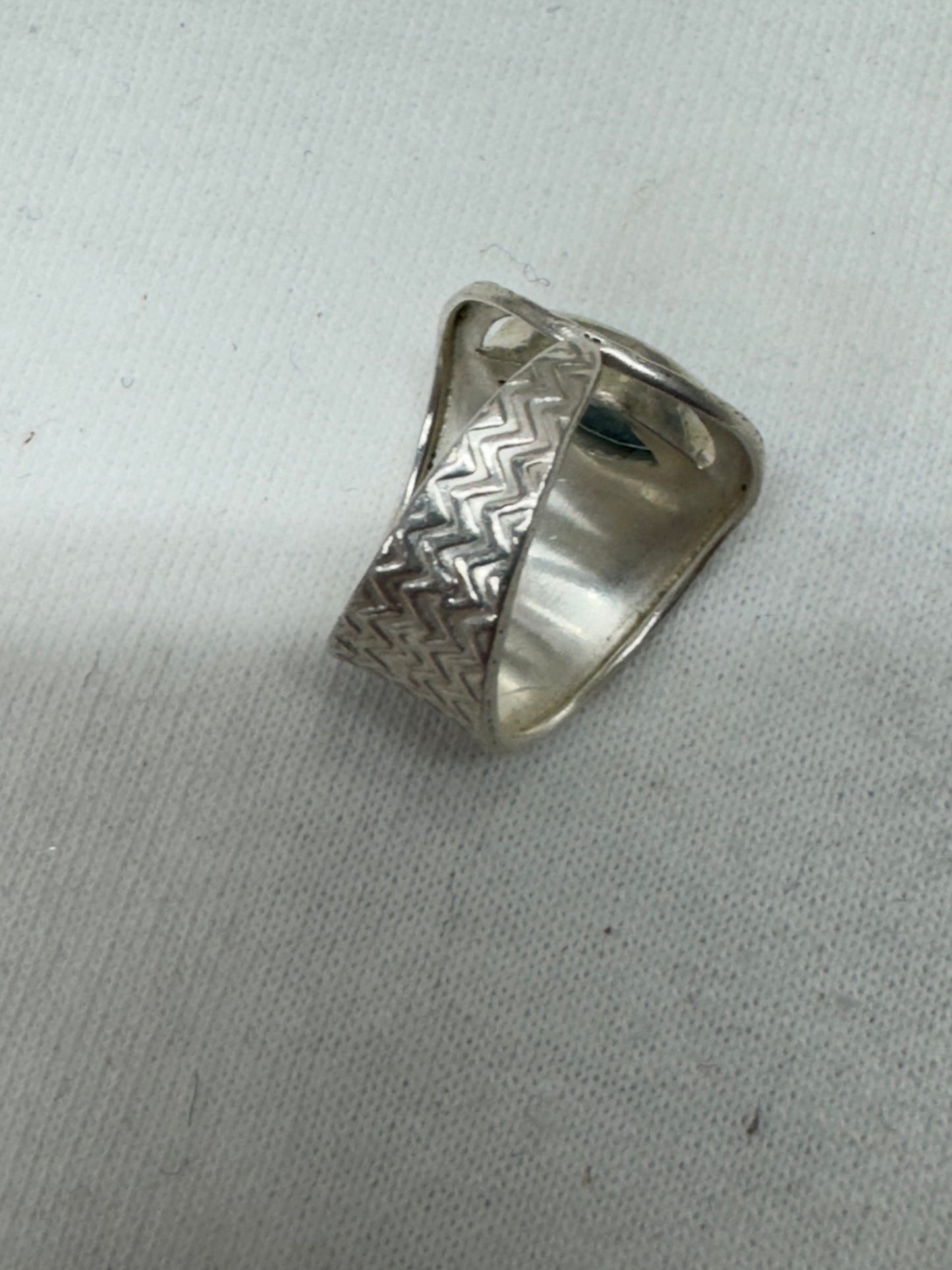 Aquamarine and Sterling Ring Size 6