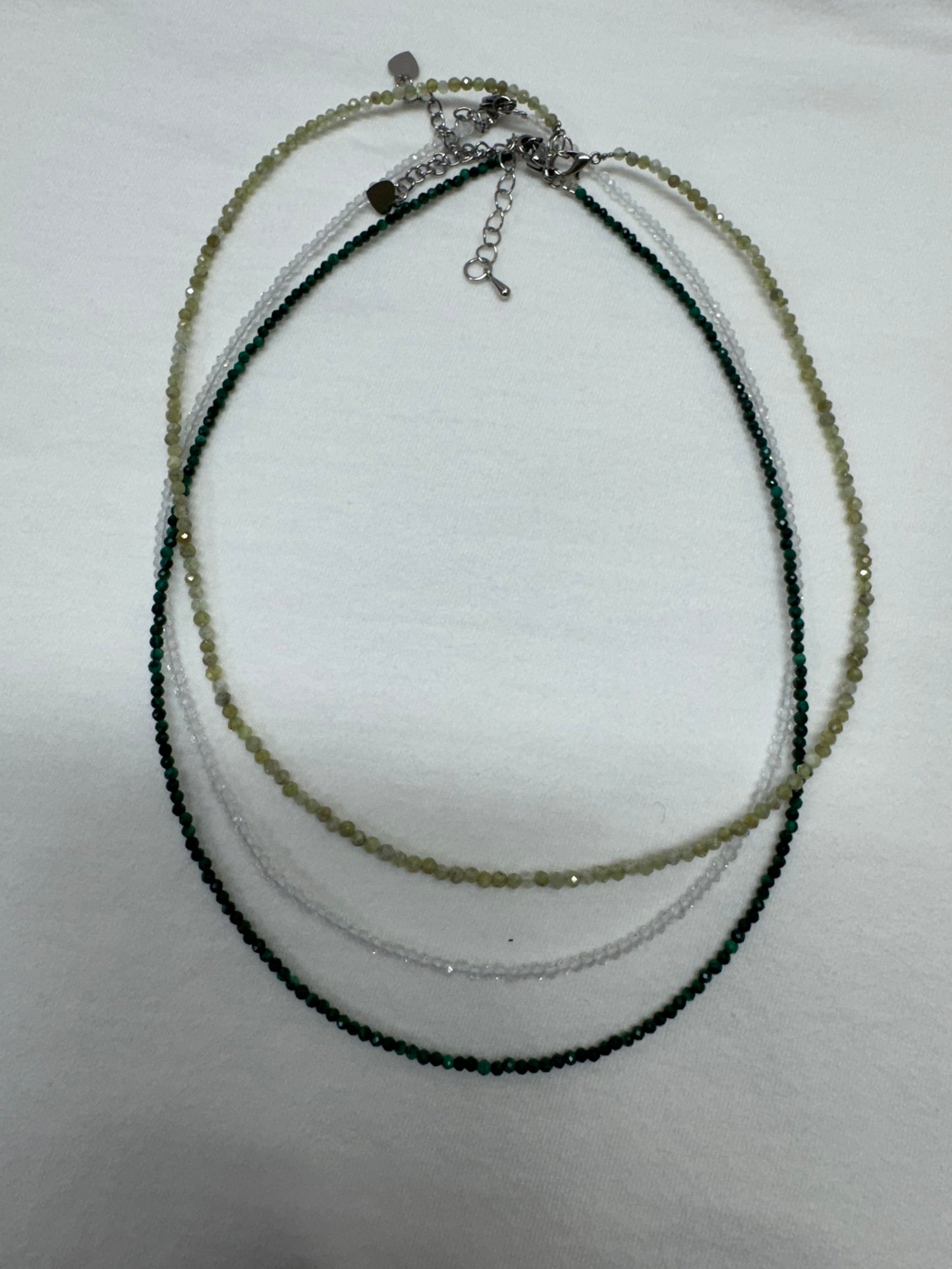 Dainty 2mm Crystal Necklace or Manifesting Trios