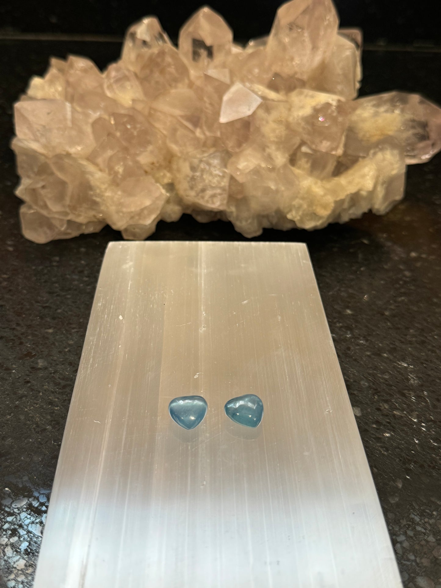 Aquamarine Hearts Set of 2
