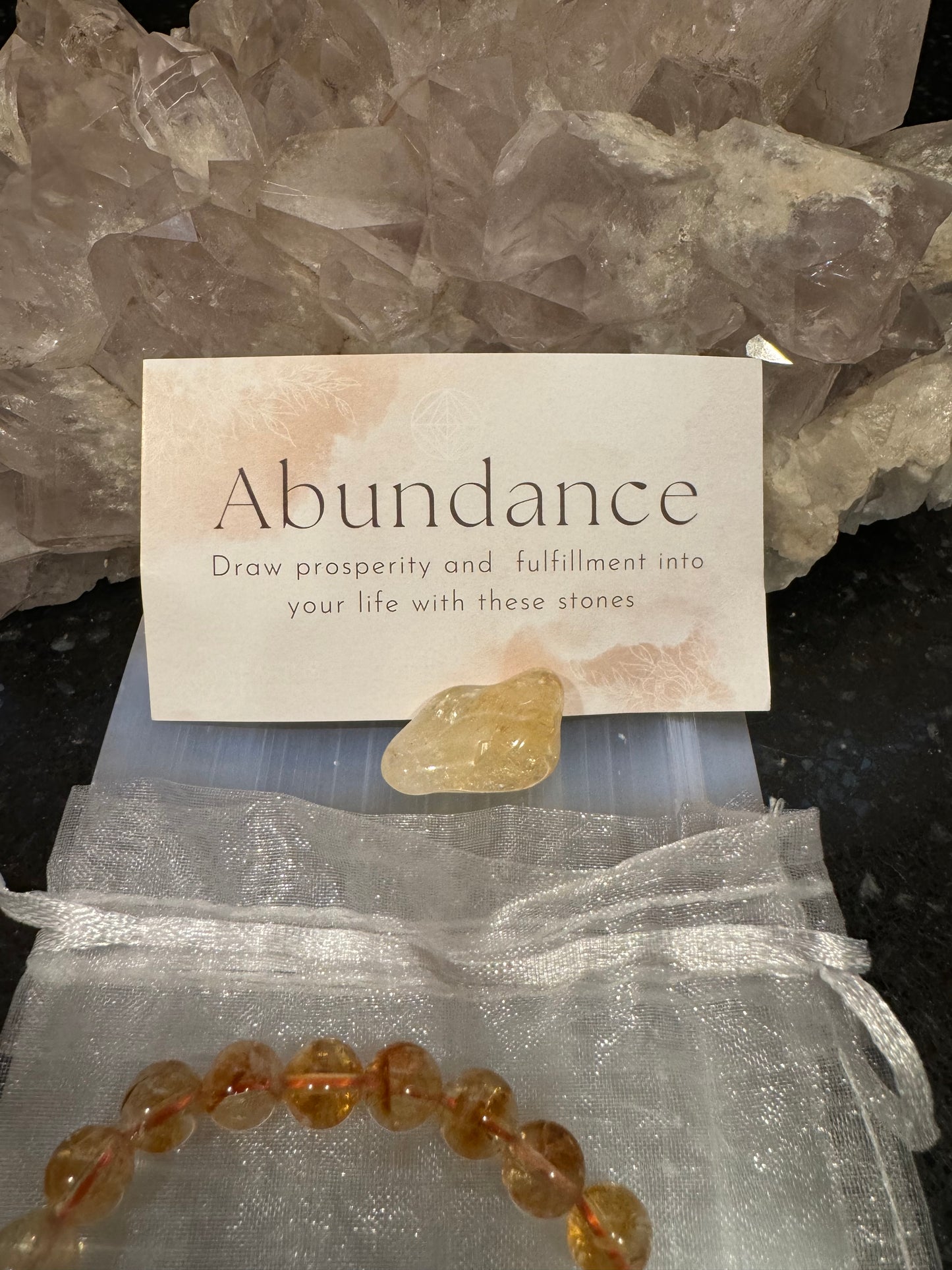 Abundance Manifesting Crystal Bracelet Set 8mm