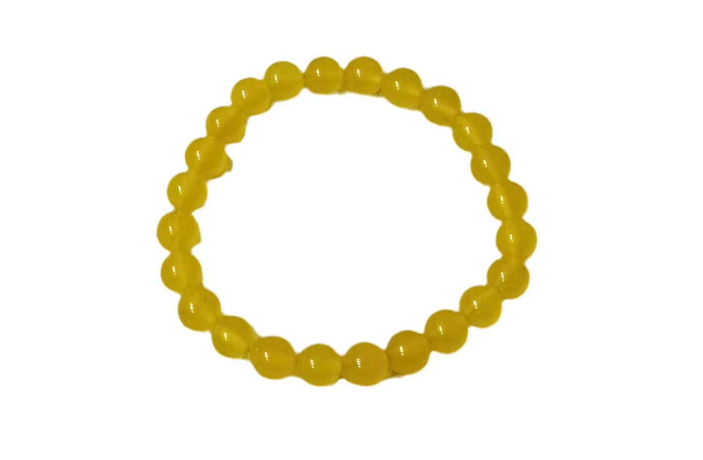 Round Beads Bracelet | Yellow Jade | Gemstone Bracelet