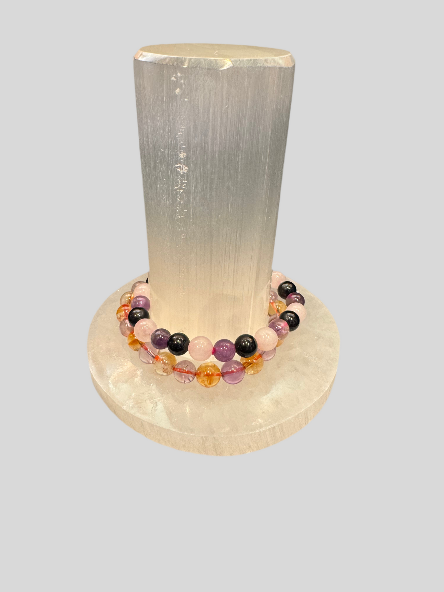 Selenite Crystal Charging Station 2 Piece Set Selenite Plate and Harmonizer