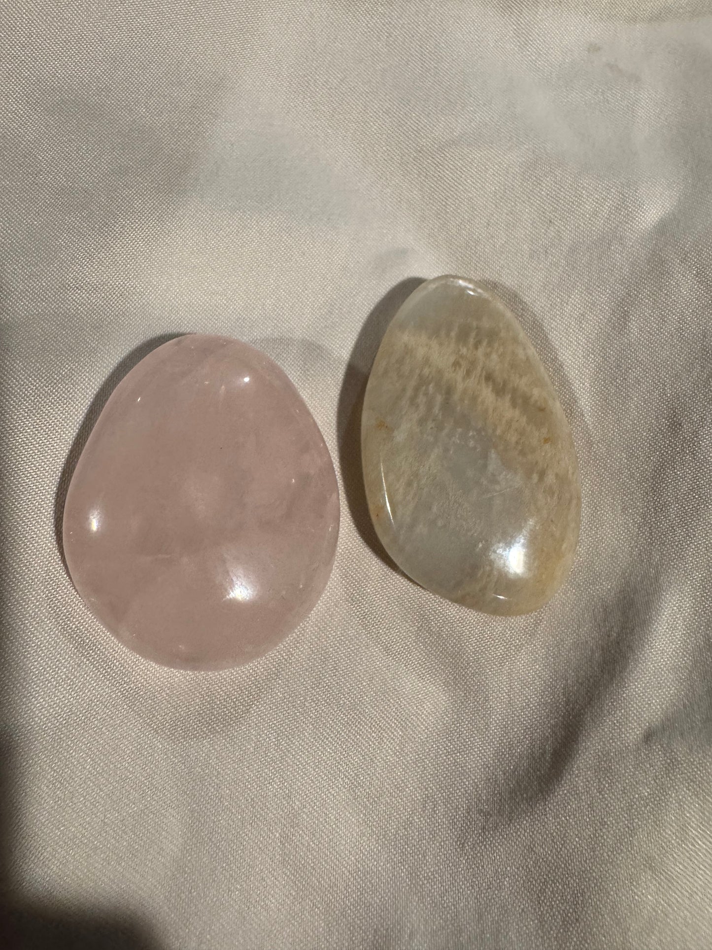 Emotional Support Crystal Duo Set- Moonstone and Rose Quartz