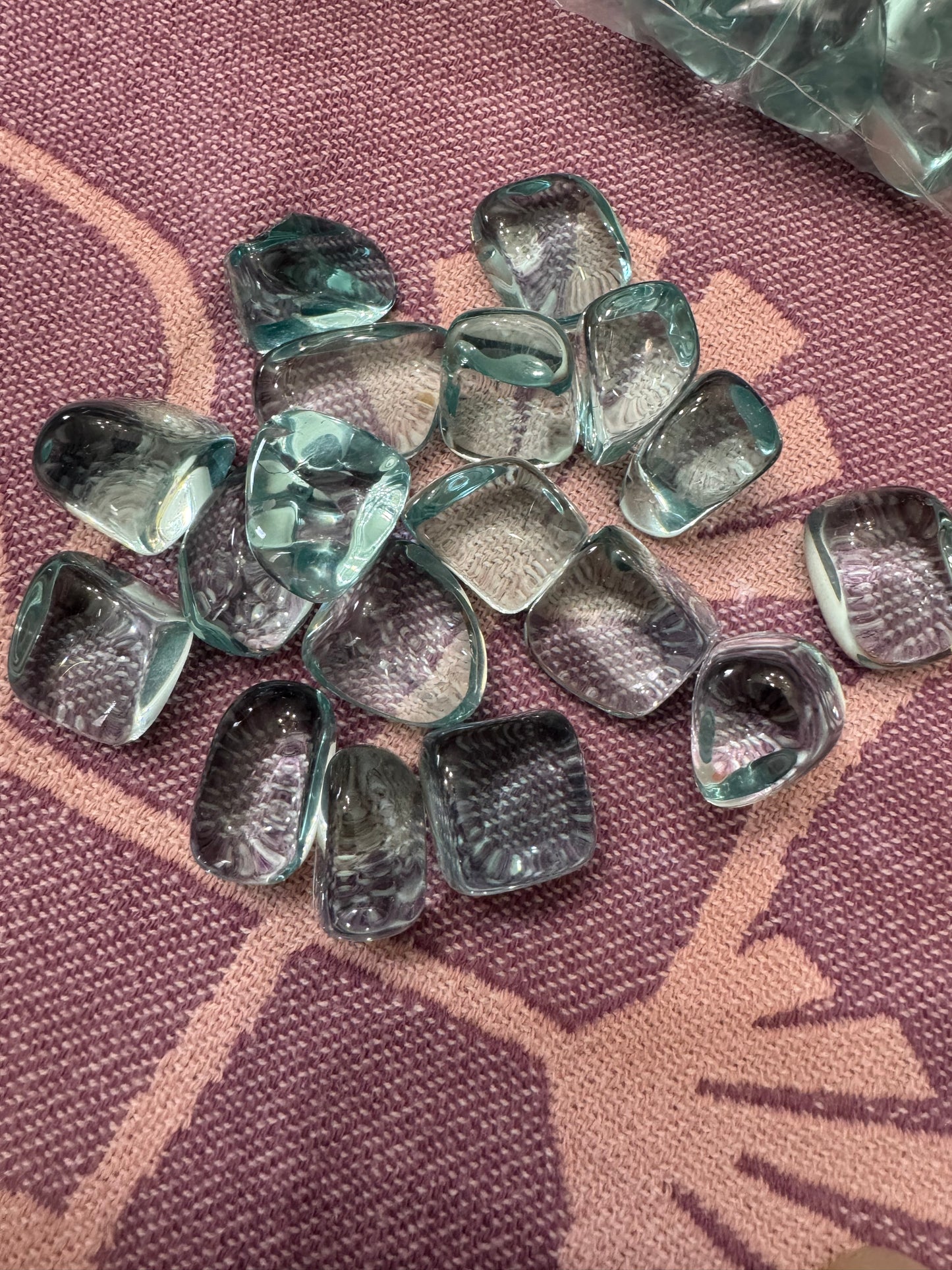 Blue Obsidian Crystal Tumble 4 Pieces