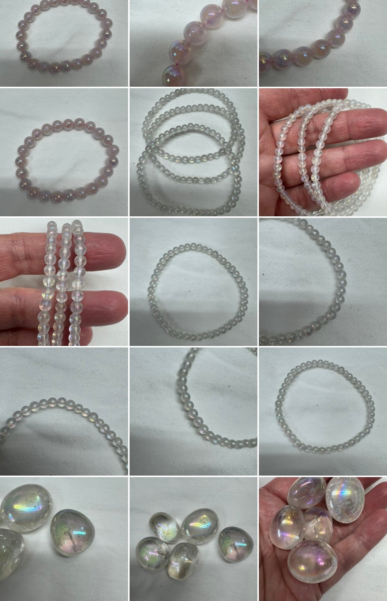 Aura Rose and Angel Aura Crystals and Bracelets